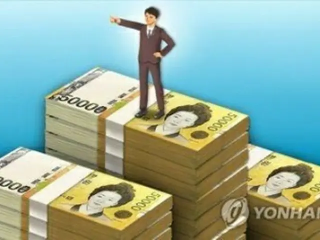 １００万ドル以上の資産を保有する韓国の成人は１２５万４０００人で、世界全体の約２%を占めた（イラスト）＝（聯合ニュース）