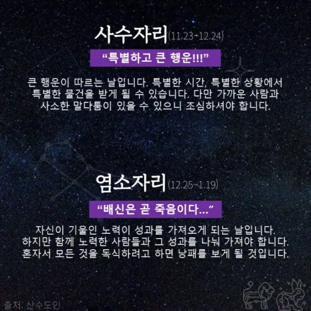 ●いて座、●やぎ座（画像提供:wowkorea）