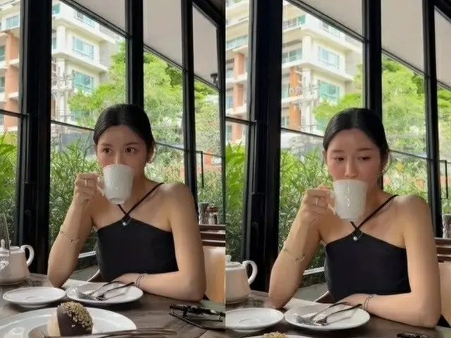 女優イ・ダイン、夫イ・スンギとデート？…古典映画の一場面のような優雅なティータイム（画像提供:wowkorea）