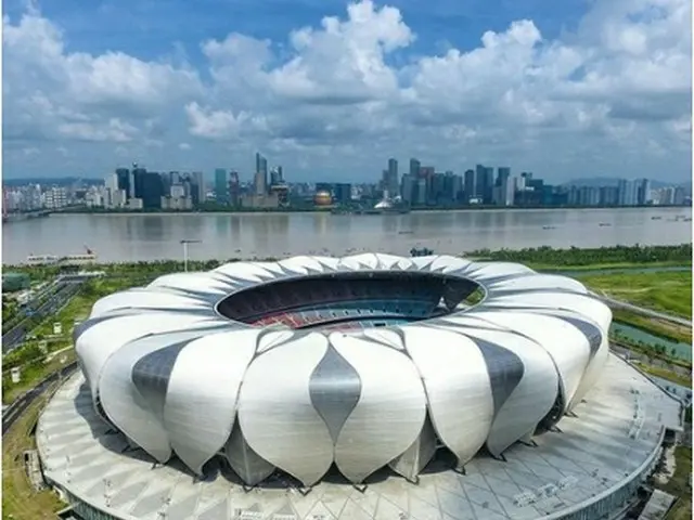 杭州アジア大会のメインスタジアム（大会ホームページより）＝（聯合ニュース）≪転載・転用禁止≫