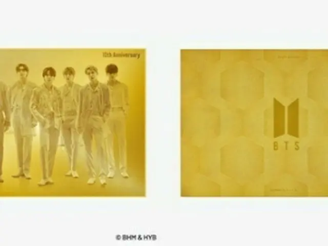 ＢＴＳデビュー１０周年記念メダル第２弾のデザイン（韓国造幣公社提供）＝（聯合ニュース）≪転載・転用禁止≫