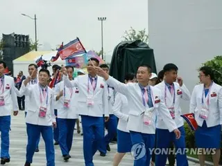 北朝鮮選手団が入村式「良い成果を期待」　アジア大会