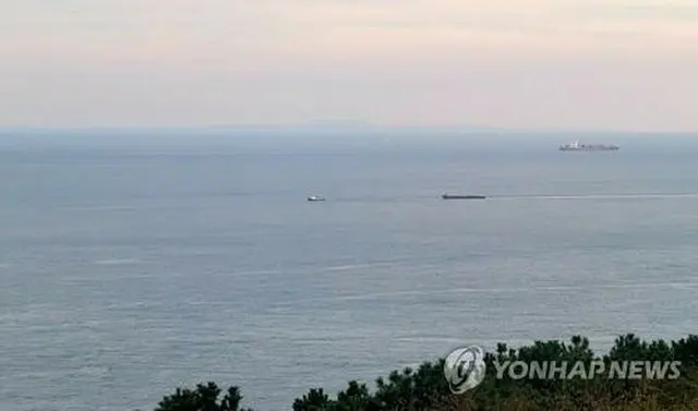 韓国・釜山の海雲台から望む対馬（資料写真）＝（聯合ニュース）