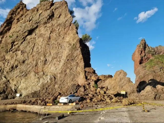 キャンプ中に岩が崩れ…鬱陵島で観光客4人が負傷＝韓国