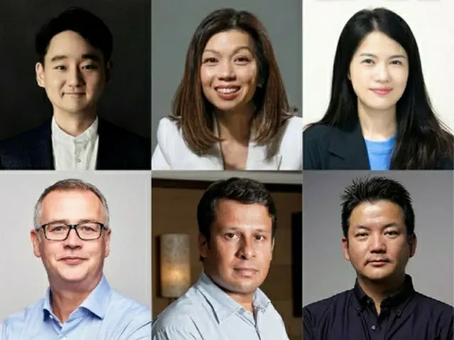 「２０２３年国際ＯＴＴフォーラム」の主要出席者。（左上から時計回りに）カン・ドンハン氏、ジャニス・リー氏、チェ・ジュヒ氏、Ｕ－ＮＥＸＴ社長の堤天心氏、メディア・パートナーズ・アジア（ＭＰＡ）専務取締役のＶｉｖｅｋ　Ｃｏｕｔｏ氏、ジョン・グレジャー氏（ＫＯＢＡＣＯ提供）＝（聯合ニュース）≪転載・転用禁止≫