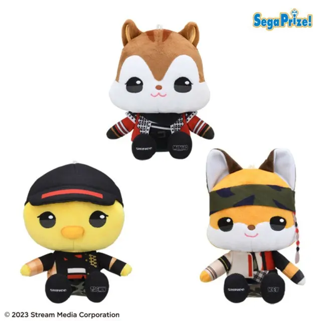 <製品情報>SHINee ANIMAL COORDY ちょこんとおすわりぬいぐるみ全3種/2023年12月22日から順次登場予定