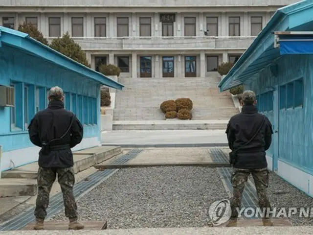 板門店を警備する韓国軍の兵士（資料写真）＝（聯合ニュース）