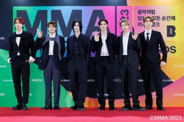 「MMA 2023」レッドカーペットイベントに登場した「RIIZE」1