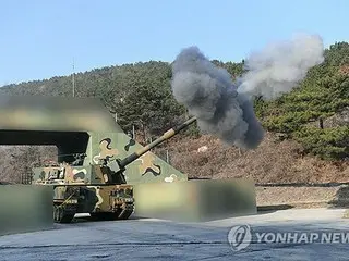 北朝鮮砲弾　黄海境界線の北側７キロに着弾＝韓国軍