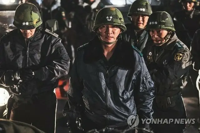 韓国映画「ソウルの春」のワンシーン（プラスエムエンターテインメント提供）＝（聯合ニュース）≪転載・転用禁止≫