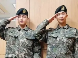 本日（16日）新兵教育修了…「BTS」RM & V、最精鋭訓練兵らしくしゃきっと並んで「忠誠！」