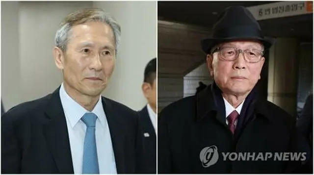 特別赦免の対象となった金寛鎮・元国防部長官（左）と金淇春・元大統領秘書室長（資料写真）＝（聯合ニュース）