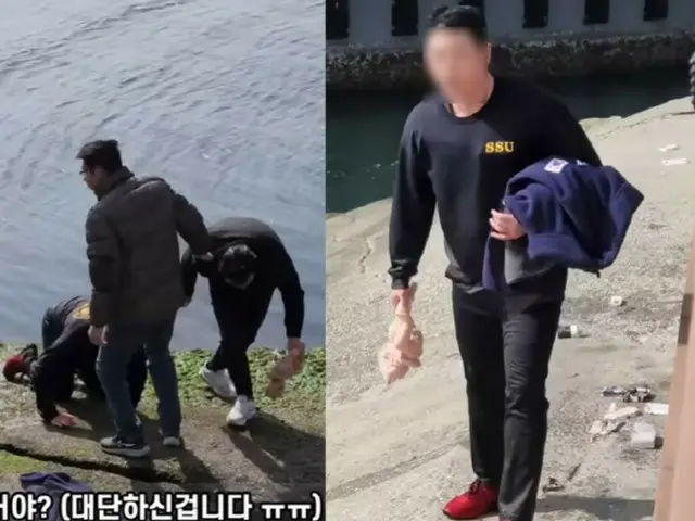 赤ちゃん人形を人間と勘違い...命懸けで海に飛び込んだ青年＝韓国