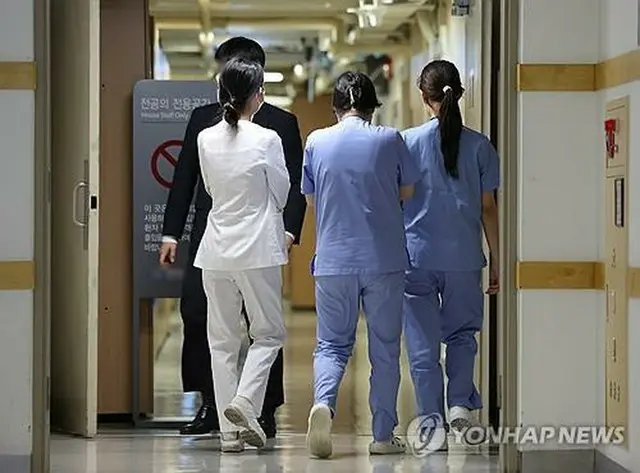 ソウル市内の大学病院の専攻医専用スペース＝１９日、ソウル（聯合ニュース）