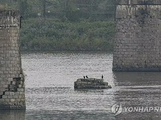 朝鮮戦争当時、破壊された韓国と北朝鮮をつなぐ臨津江の橋（資料写真）＝（聯合ニュース）