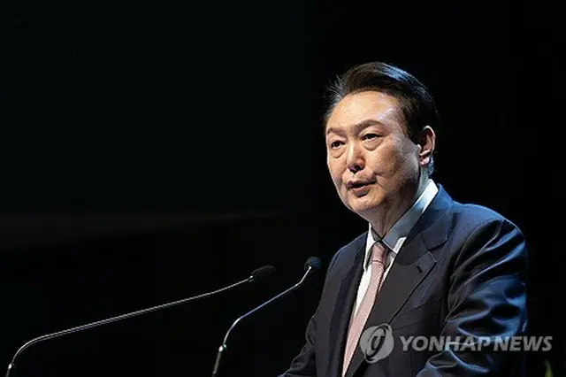 ソウル郊外の京畿道水原市にある教会で２５日に行われた独立運動「三・一運動」の記念礼拝に出席した尹大統領（大統領室提供）＝（聯合ニュース）≪転載・転用禁止≫