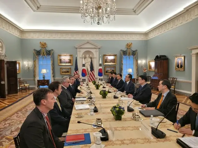 米ワシントンで開かれた韓米外相会談（共同取材団）＝（聯合ニュース）
