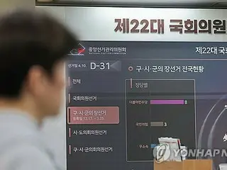 韓国総選挙の在外投票有権者１４万７９８９人　２７日から投票