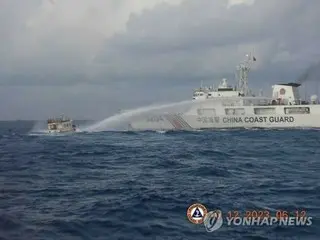 韓国外交部　中国船の放水砲発射に「厳重な懸念」表明