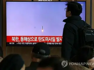北朝鮮　中距離級弾道ミサイル１発発射＝韓国軍