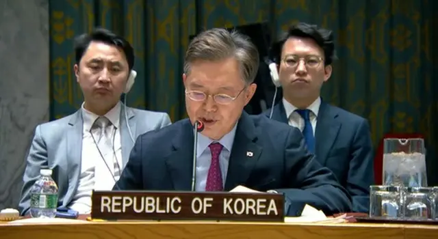韓国の黄国連大使（国連ウェブＴＶより）＝（聯合ニュース）≪転載・転用禁止≫