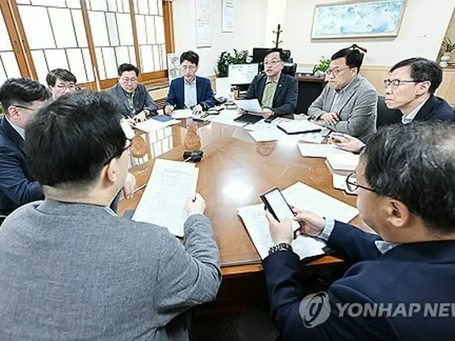 対外経済点検会議のもよう（企画財政部提供）＝１４日、ソウル（聯合ニュース）≪転載・転用禁止≫