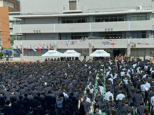 開校７０周年の記念式典（在日韓国大使館提供）＝（聯合ニュース）≪転載・転用禁止≫