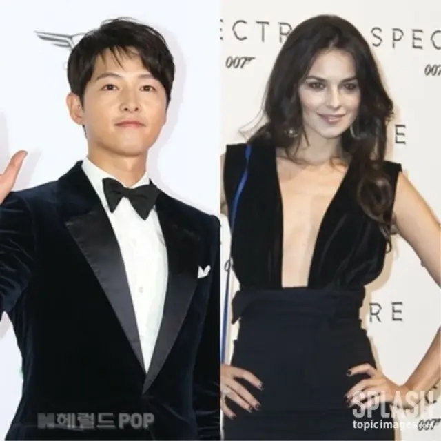 ソン・ジュンギ、妻のケイティさんと同僚俳優の結婚式に出席