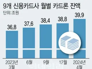 借金で借金を返済するカードローン、融資残高1年間で6000億ウォン増加＝韓国報道
