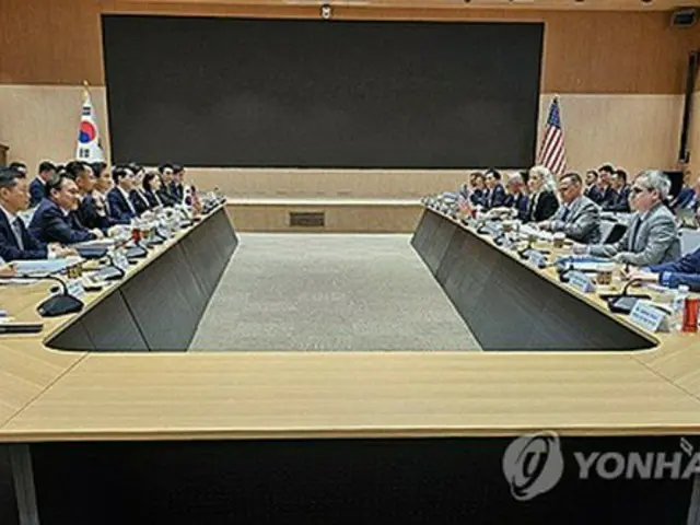 ２６年以降の在韓米軍駐留費負担を巡る２回目の会合が２１日、ソウルで始まった（外交部提供）＝（聯合ニュース）≪転載・転用禁止≫