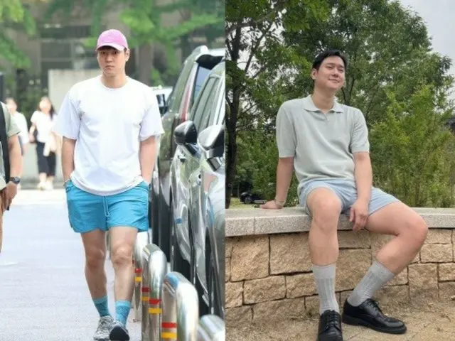 “姫カット→たわしルック”俳優コ・ギョンピョ、パンツ&靴下のぴったりコーデ…誰もマネできないファッショニスタぶりを発揮