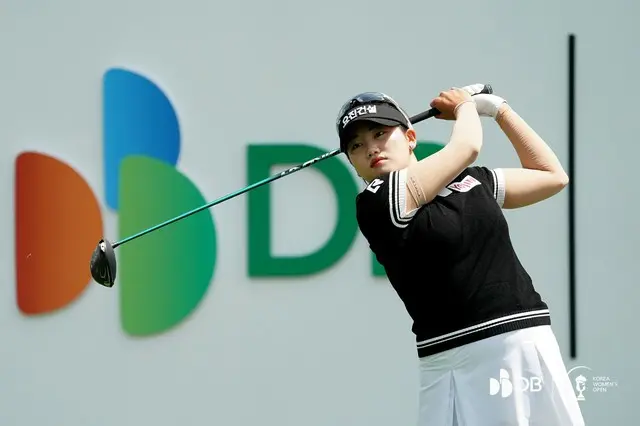 1番ホールでティーショットを打っているノ・スンヒ（写真：Korea Womens Open）