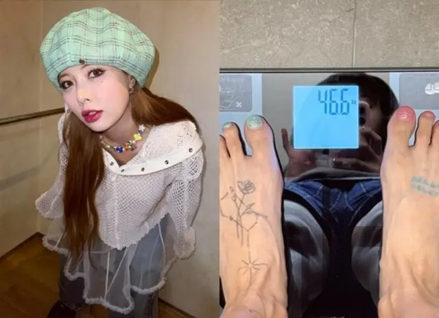 ヒョナ（元4Minute）、ダイエット宣言後46.6kgに…