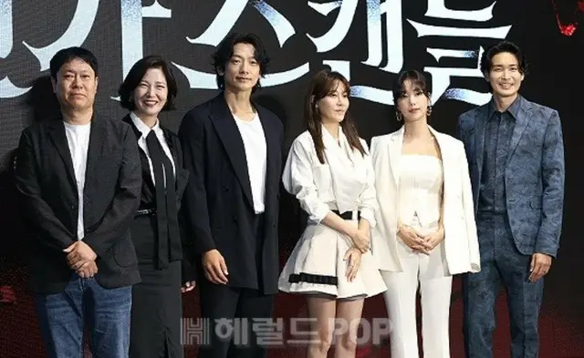 （左から）パク・ホンギュン監督、ソ・イスク、Rain(ピ)、キム・ハヌル、キ・ウンセ、チョン・ギョウン