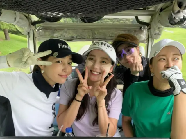 女優イ・ミンジョン、ペク・チヨン＆キム・ソナ＆イ・ソヨンとゴルフ…「兄さん、また“男対男”で対決しよう」