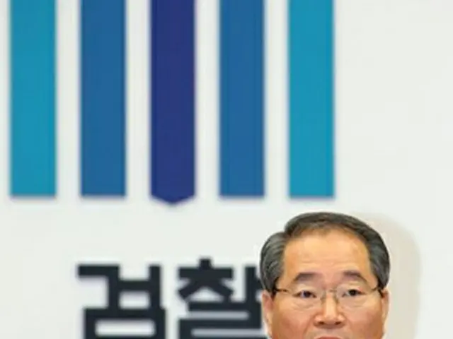 会議であいさつを述べる林検察総長＝30日、ソウル（聯合）