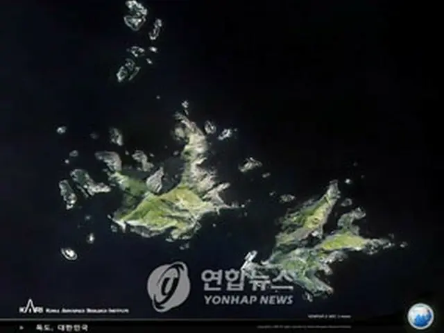 アリラン2号が撮影した独島写真＝25日、ソウル（聯合）