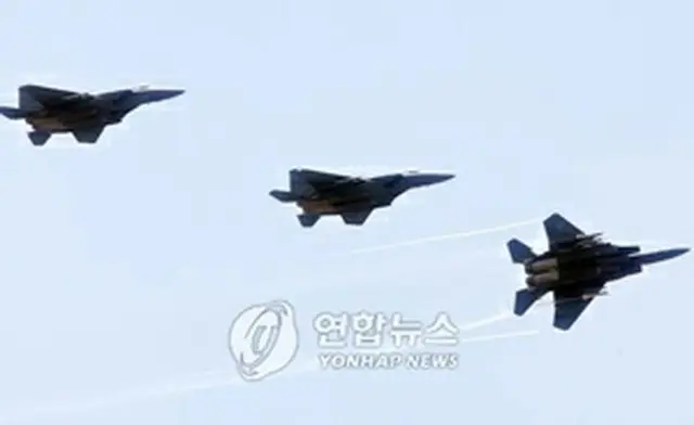 訓練に参加予定のF－15K戦闘機＝（聯合）