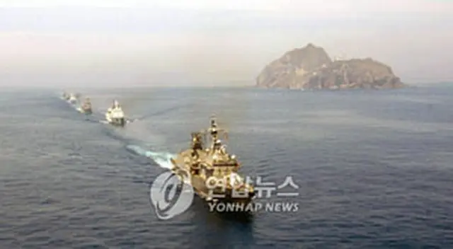 独島防御訓練のようす＝30日、ソウル（聯合）