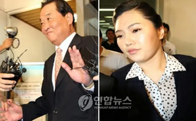 徐代表（左）と梁議員＝14日、ソウル（聯合）