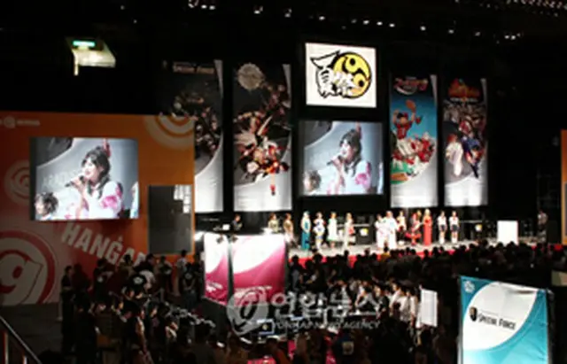 イベント会場のようす＝25日、東京（聯合）