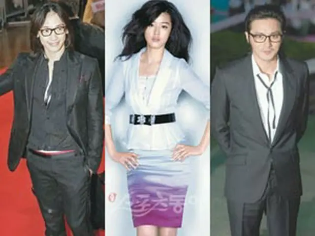 （左から）Rain、チョン・ジヒョン、チャン・ドンゴン