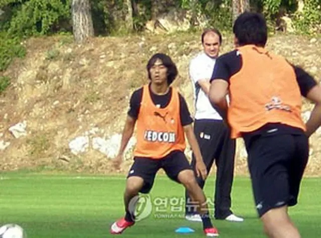 現地時間2日からトレーニングに合流しているパク・チュヨン（FCソウル提供）＝3日、ソウル（聯合）