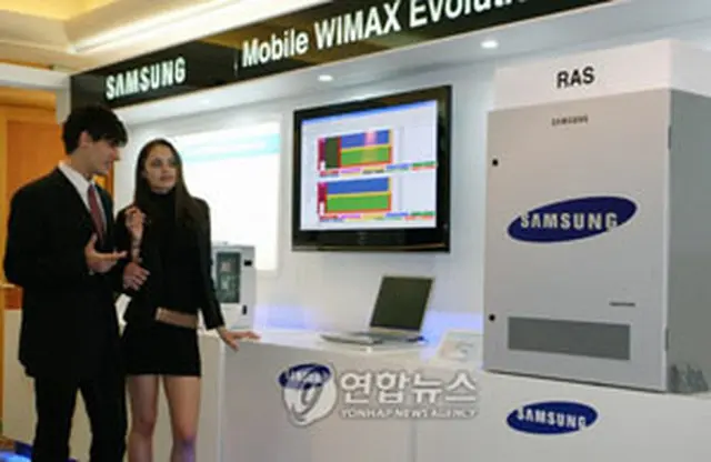 「モバイルWiMaxエボリューション」デモンストレーションのようす＝7日、ソウル（聯合）