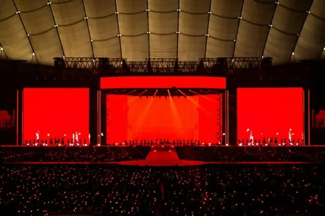 ａｅｓｐａの東京ドーム公演（ＳＭエンタテインメント提供）＝（聯合ニュース）≪転載・転用禁止≫