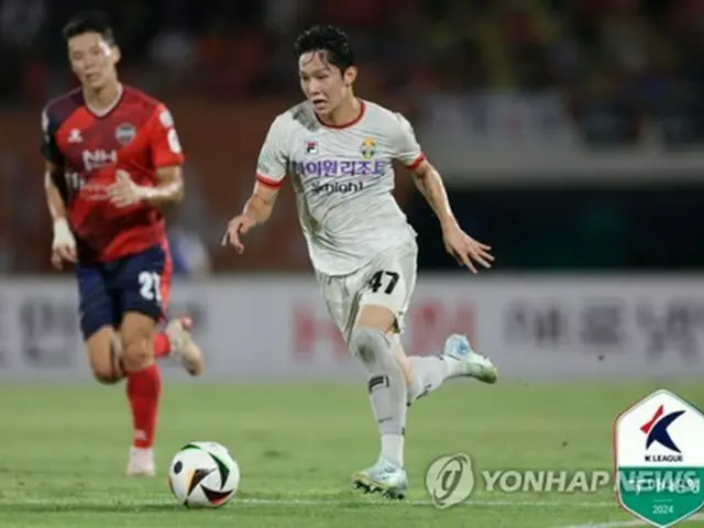 韓国代表に初選出されたＦＷ梁民革＝（韓国プロサッカー連盟提供）＝（聯合ニュース）≪転載・転用禁止≫
