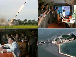 北朝鮮が新型多連装ロケット砲の試験射撃　「優越性立証」＝金正恩氏が視察