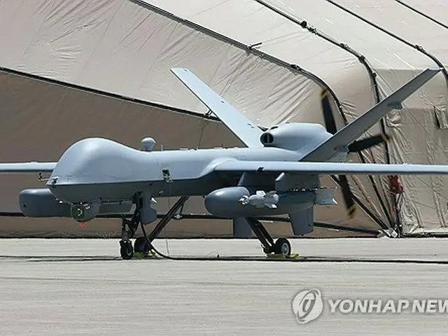 米空軍の無人機「ＭＱ９リーパー」（国防日報提供）＝（聯合ニュース）≪転載・転用禁止≫