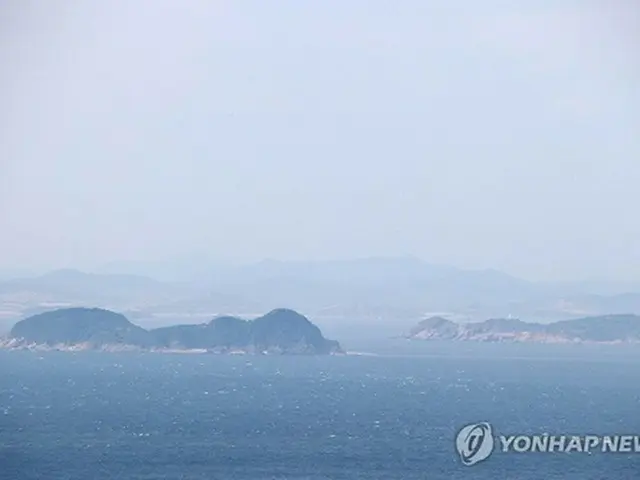 ＧＰＳ妨害電波を発信しているとみられる北朝鮮の島を韓国側から見た様子（仁川市甕津郡提供）＝（聯合ニュース）≪転載・転用禁止≫