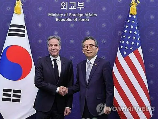 韓国の趙兌烈・外交部長官（右）と米国のブリンケン国務長官（資料写真）＝（聯合ニュース）